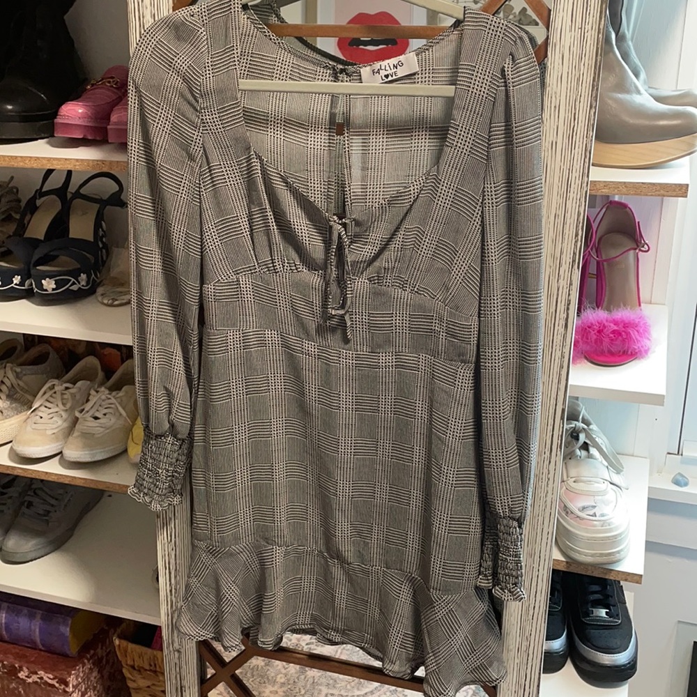 Plaid mini dress